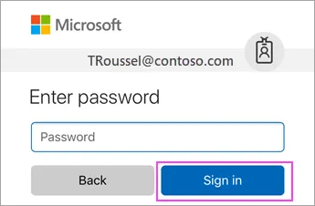 Microsoft aanmeldscherm waar je je wachtwoord invult